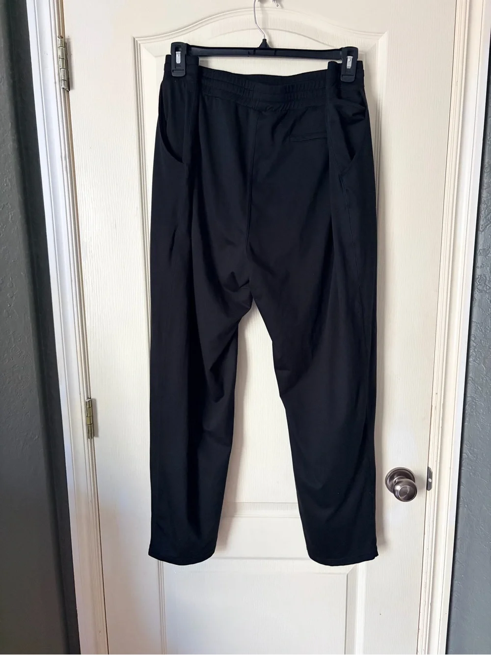 Quince mens flowknit black performance pants, size XXL